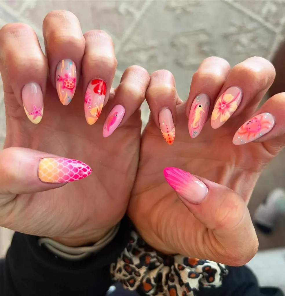 Summer Vacation Nails 2026: Trendy Beach, Almond & Simple Nail Ideas